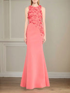 Trumpet/Mermaid Stretch Crepe Scoop Neck Sleeveless Floor Length Dress