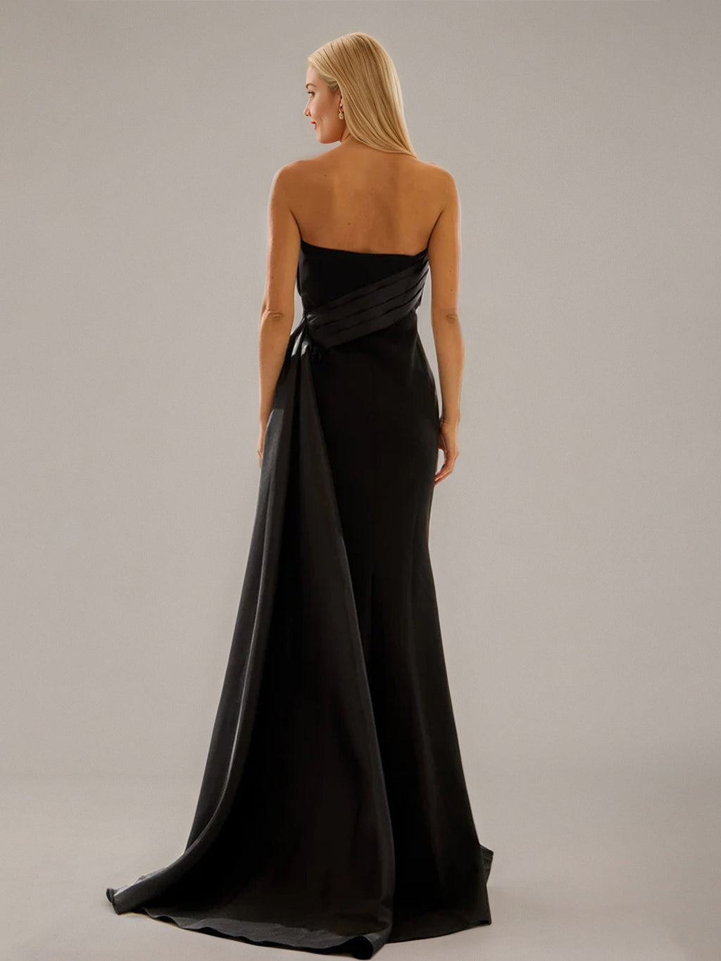 Black Sheath/Column Stretch Crepe Off The Shoulder Sleeveless Floor Length Dresses