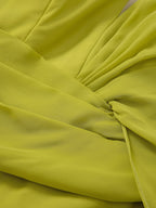 Lime Chiffon Sheath/Column V Neck Long Sleeves Floor Length Mother of the Bride Dresses