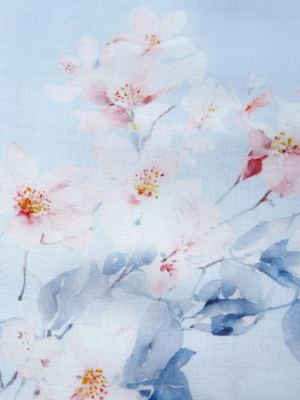 Hellblaues florales ärmelloses A-Linien Maxikleid mit V-Ausschnitt