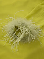 Lime Chiffon Sheath/Column V Neck Long Sleeves Floor Length Mother of the Bride Dresses