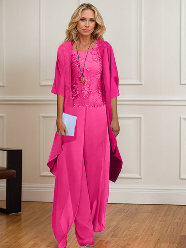 Chiffon Mother of the Bride Pantsuits with Jacket