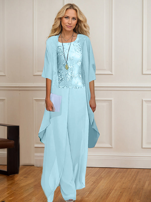 Chiffon Mother of the Bride Pantsuits with Jacket