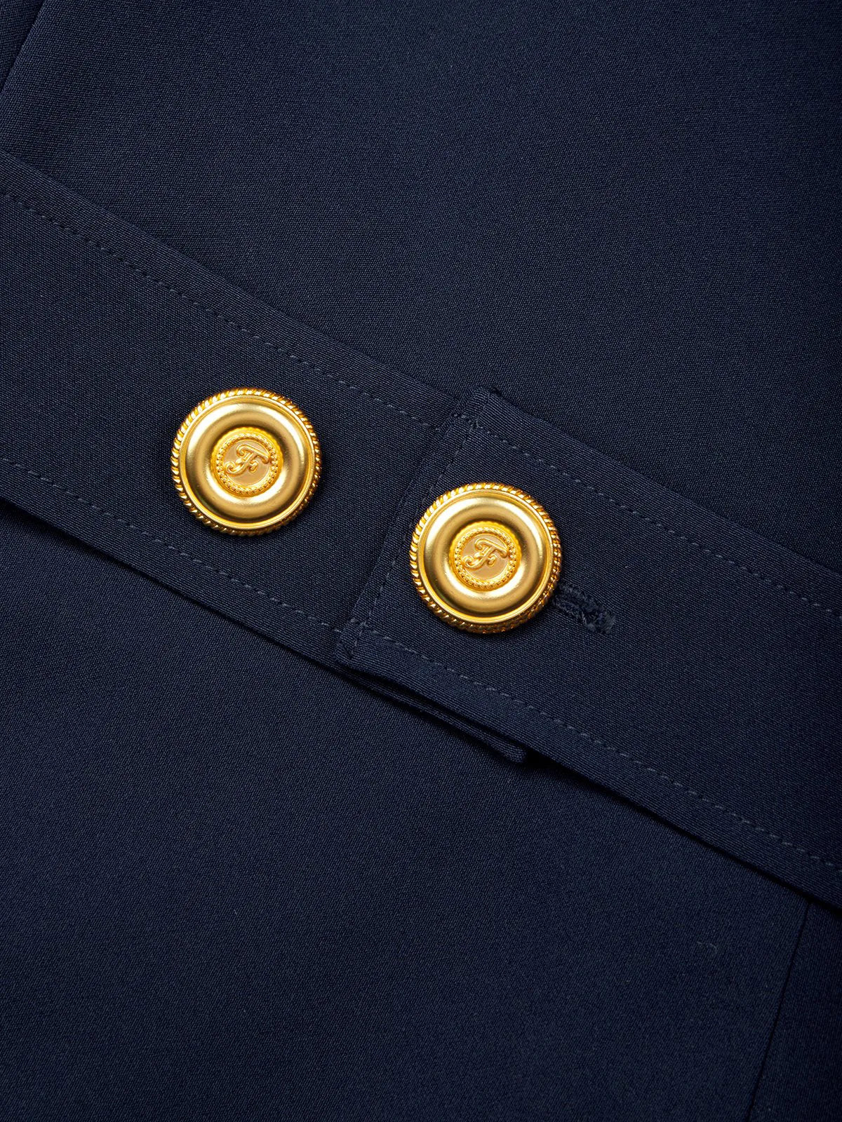 Robe midi classique bleu violacé à épaules dénudées manches courtes avec boucle