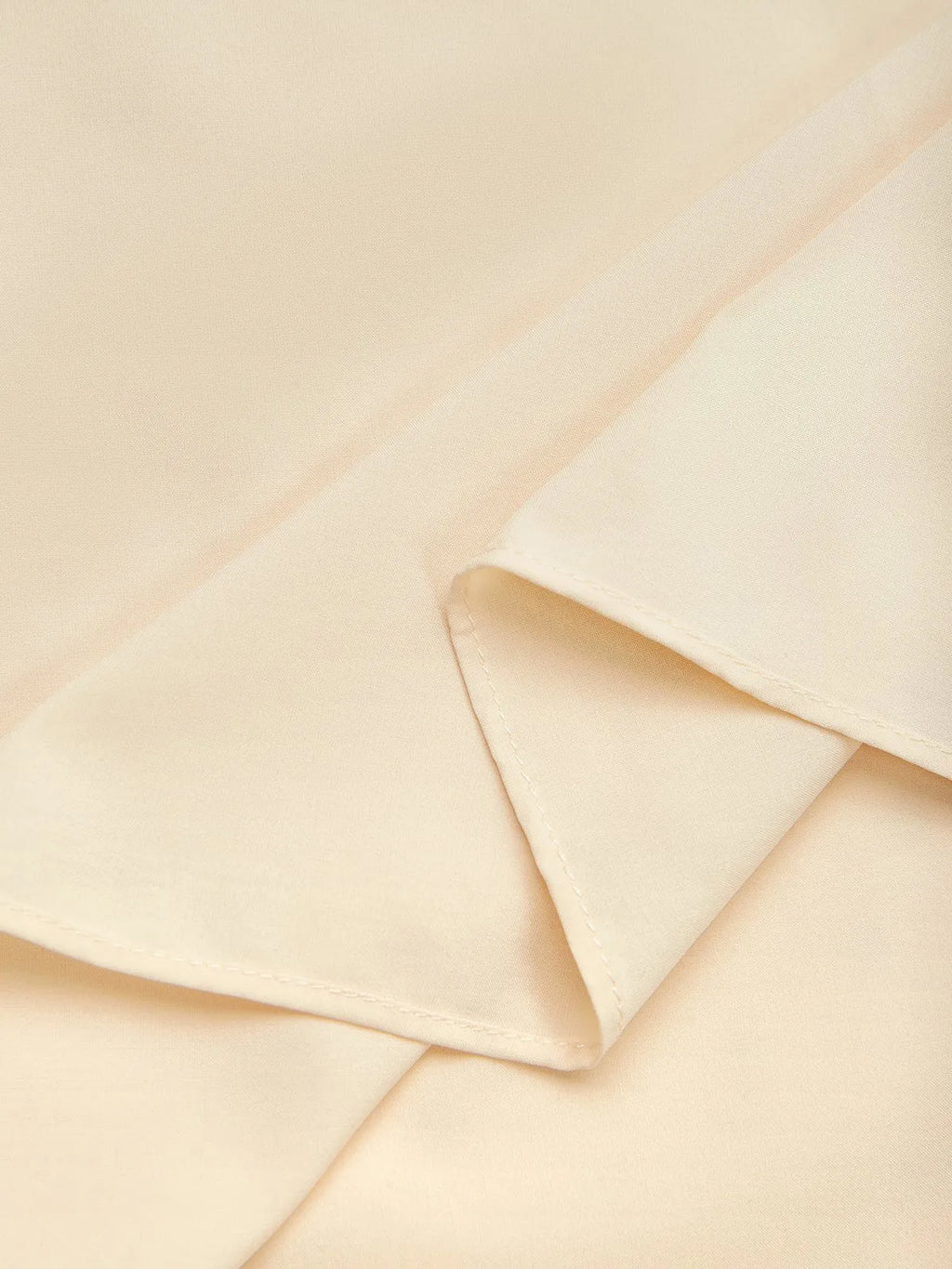 Abito midi albicocca dorato in chiffon, scollo a V, maniche lunghe a palloncino, linea ad A