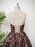 Leopard Print A-Line Sweetheart Corset Short Homecoming Dress