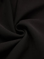 Vestido midi preto tomara que caia com franzidos, sem mangas e em linha A