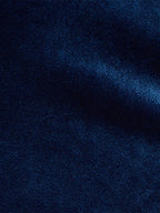Vestido largo de terciopelo azul real estilo trompeta/sirena con un solo hombro y sin mangas
