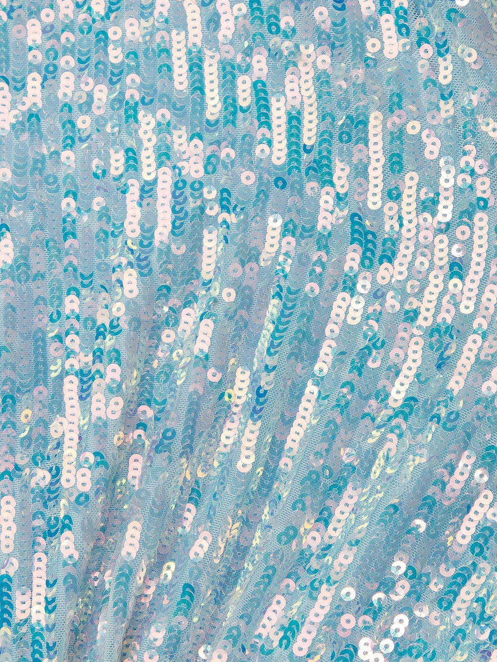 Abito lungo tubino maxi blu con paillettes, collo e maniche lunghe con spacco