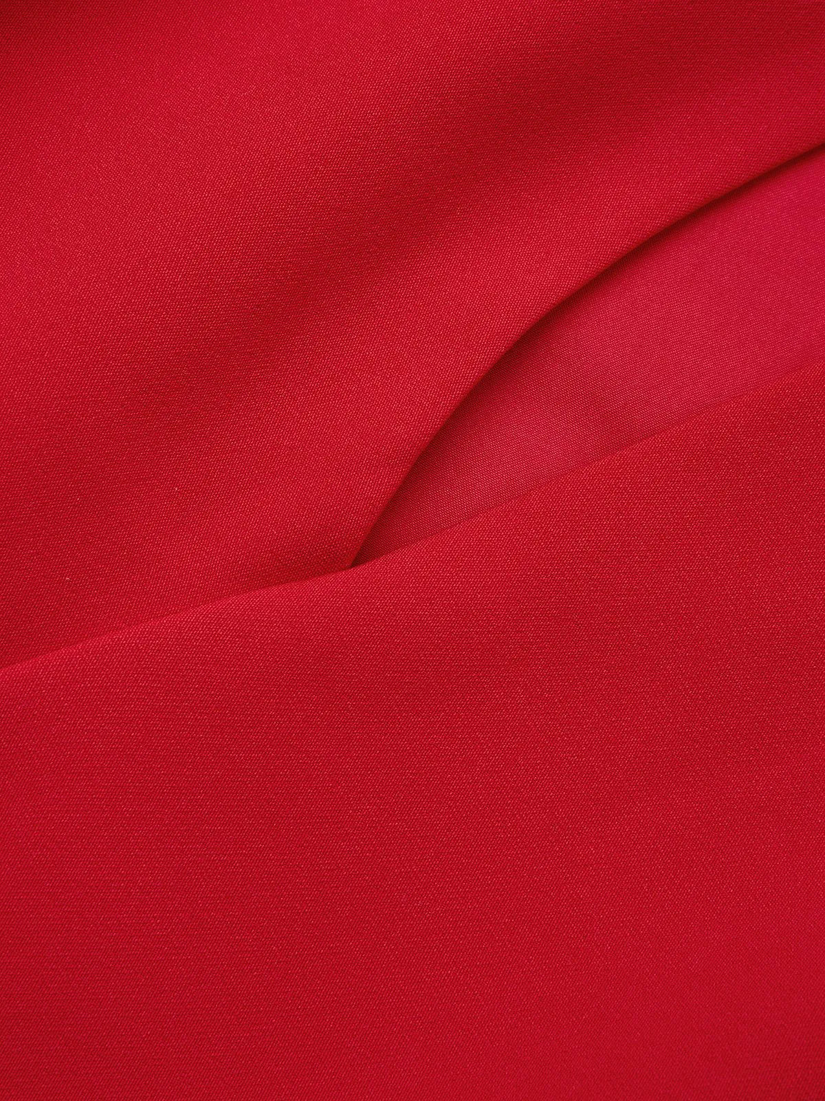 Rotes klassisches Midikleid mit Ausschnitten, Rundhalsausschnitt und kurzen Ärmeln