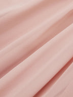 Rosa A-Linien Chiffon V-Ausschnitt ärmelloses bodenlanges Kleid mit 3D-Blumen