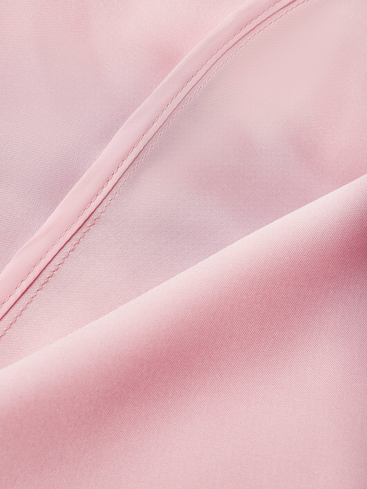 Abito rosa a tubino/colonna in raso monospalla senza maniche alla caviglia con fiocco
