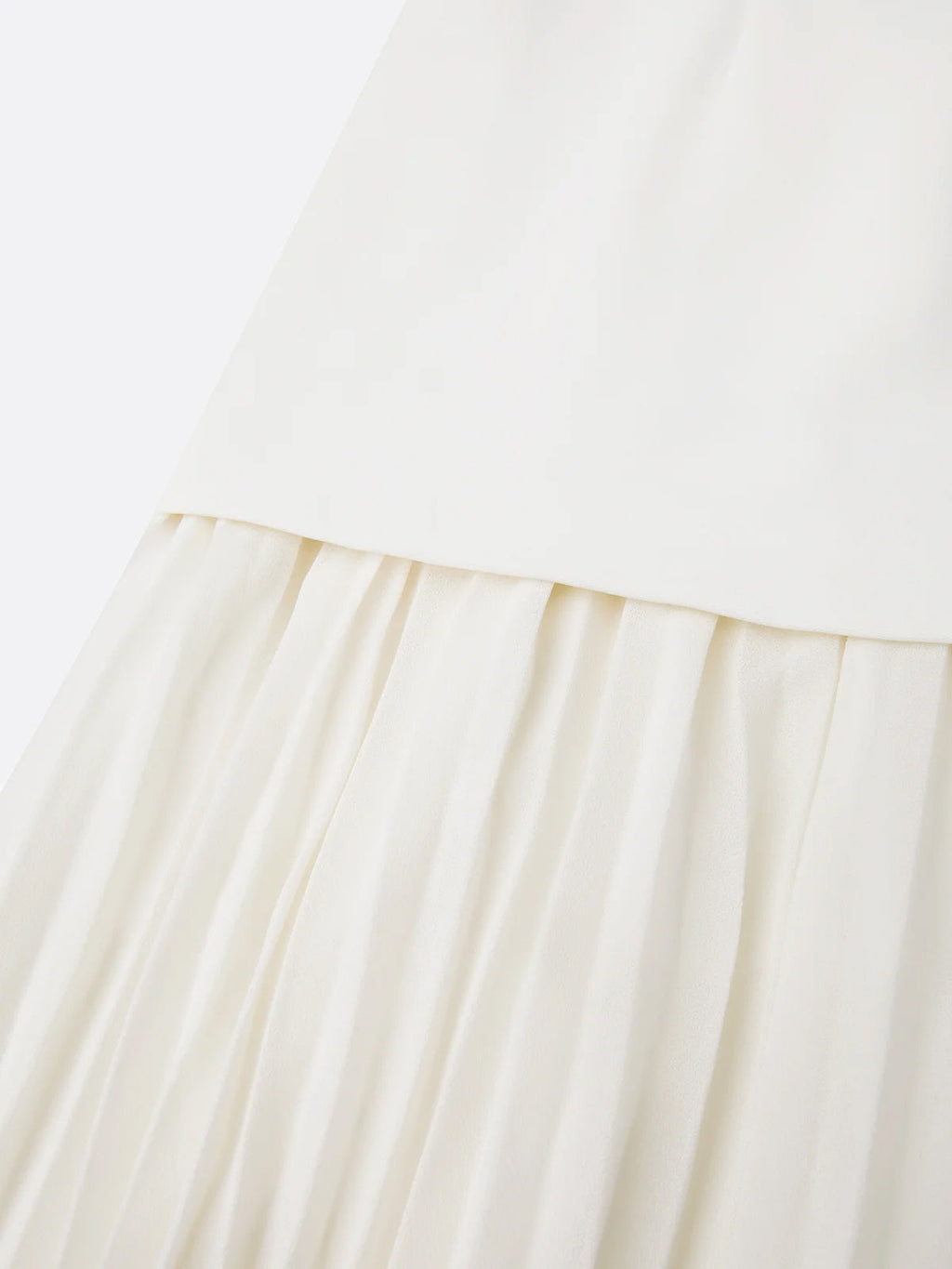 Weißes A-Linien Chiffon Rundhalsausschnitt ärmelloses bodenlanges Kleid