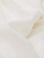Weißes A-Linien Chiffon Rundhalsausschnitt ärmelloses bodenlanges Kleid