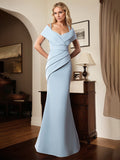 Trumpet/Meerjungfrau Spaghettiträger bodenlanges Stretch Krepp Brautmutterkleid