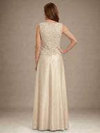 Glitter Lace & Satin Skirt Jacket Dress with Open Jacket