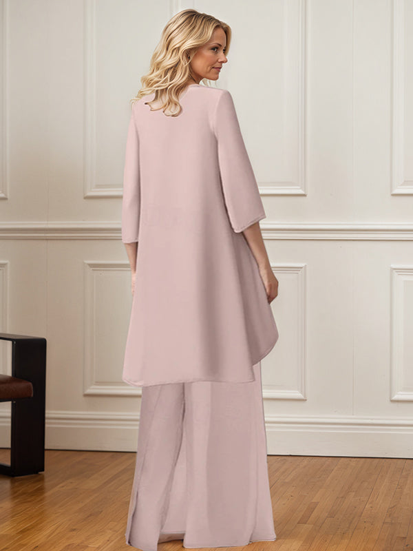 Chiffon Hosenanzüge für die Brautmutter mit Jacke