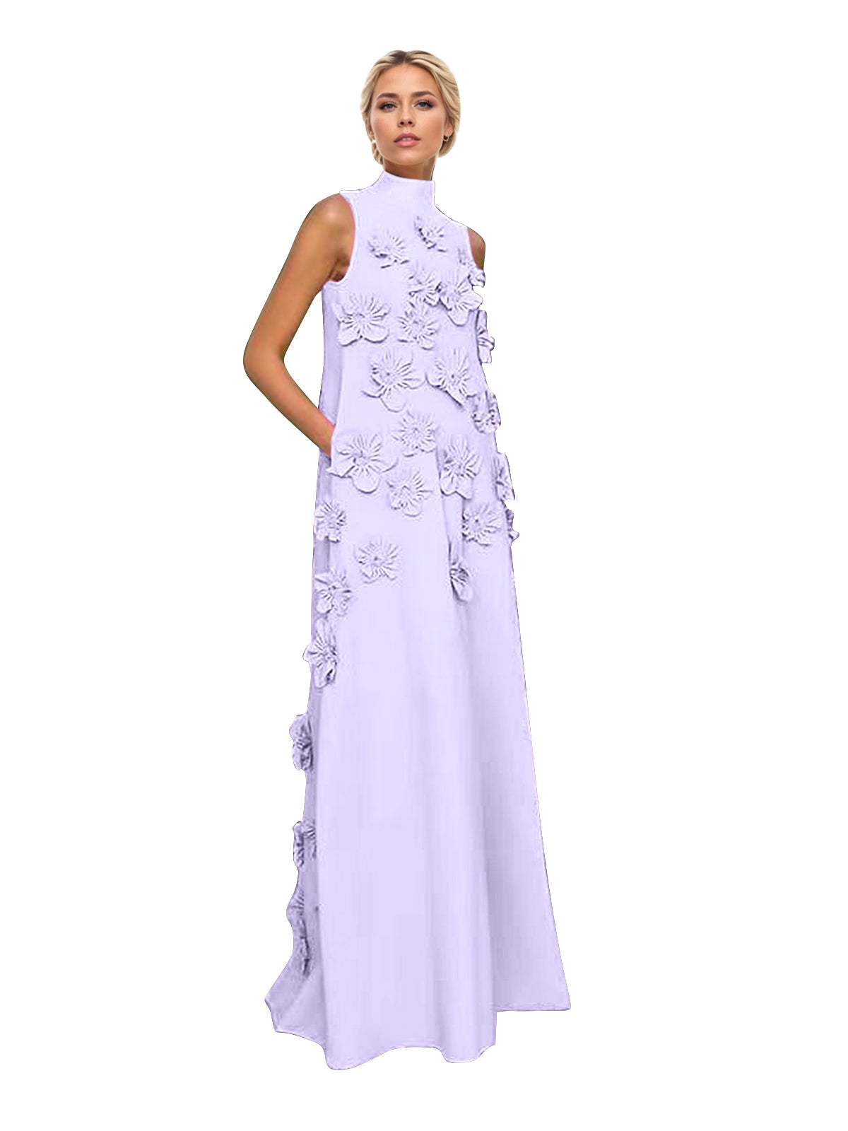 Hank Blumenverziertes Maxikleid