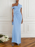 Robe formelle pour invité de mariage bleu clair multi-usage maxi