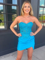 Robe moulante pour bal de promo à paillettes scintillantes, décolleté cœur