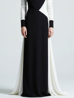 Radiate Refined Elegance in This Sophisticated Black and White Gown