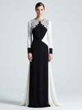 Radiate Refined Elegance in This Sophisticated Black and White Gown