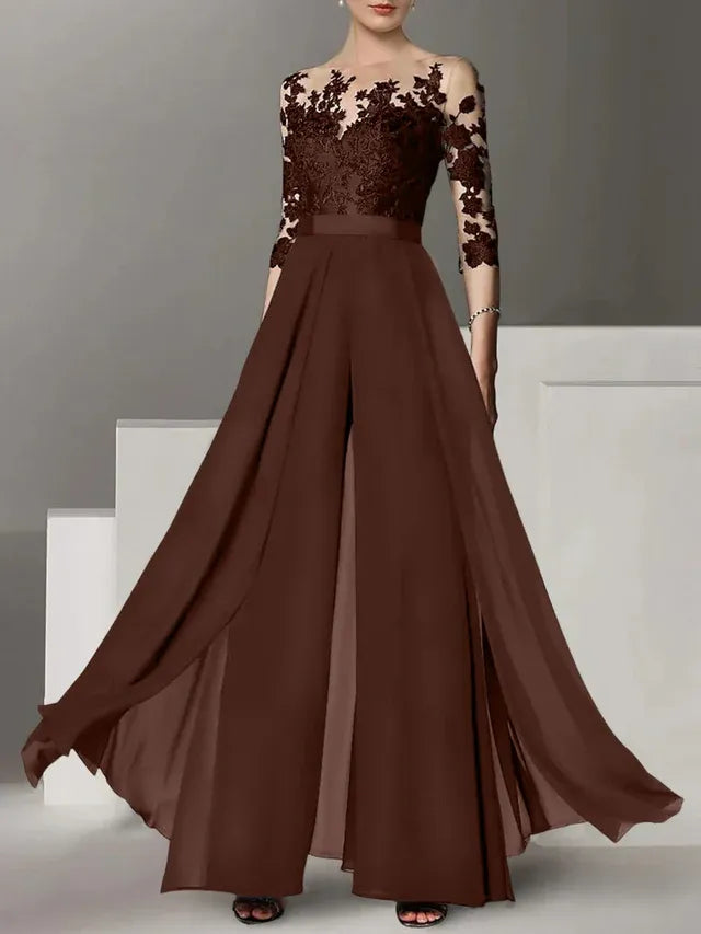 Abiti da madre della sposa a linea A/princess con applicazioni