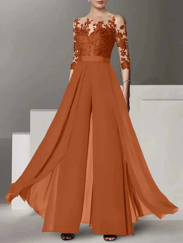 Abiti da madre della sposa a linea A/princess con applicazioni