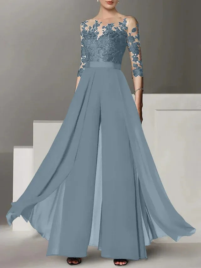 Abiti da madre della sposa a linea A/princess con applicazioni