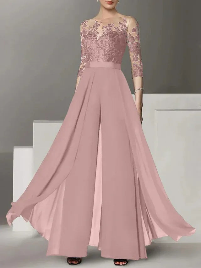 Abiti da madre della sposa a linea A/princess con applicazioni