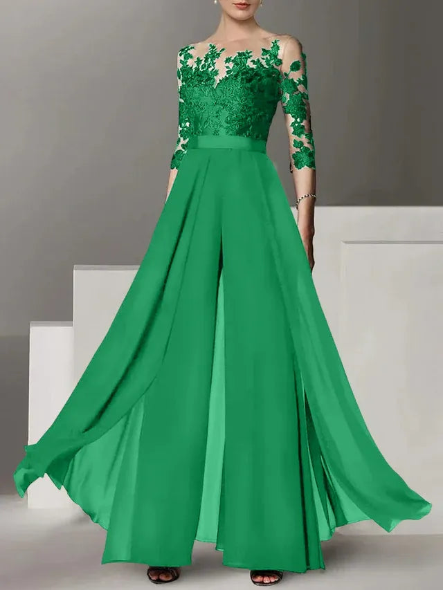 Abiti da madre della sposa a linea A/princess con applicazioni