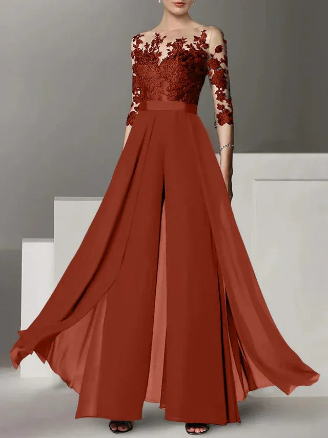 Abiti da madre della sposa a linea A/princess con applicazioni