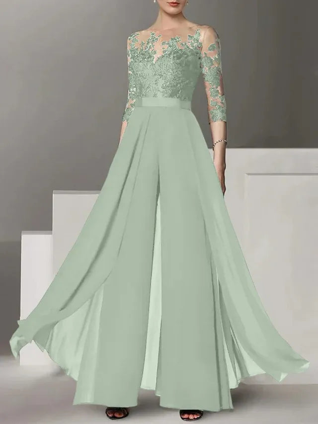 Abiti da madre della sposa a linea A/princess con applicazioni