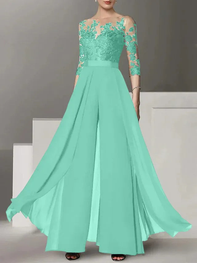 Abiti da madre della sposa a linea A/princess con applicazioni
