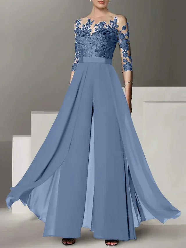 Abiti da madre della sposa a linea A/princess con applicazioni