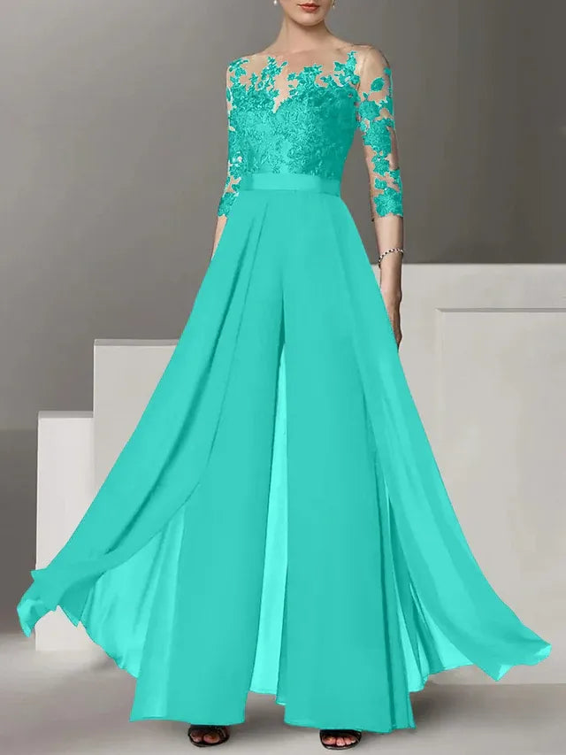 Abiti da madre della sposa a linea A/princess con applicazioni
