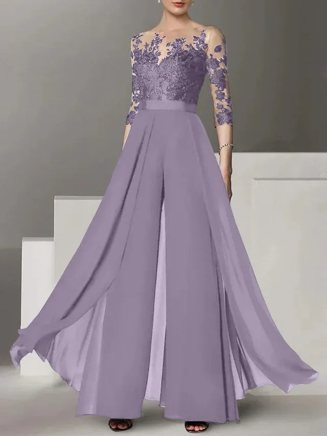Abiti da madre della sposa a linea A/princess con applicazioni