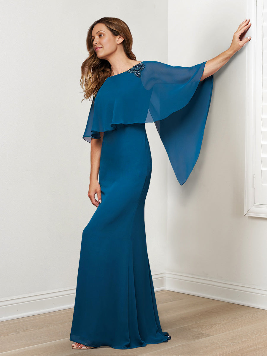 Robes mère de la mariée fourreau/colonne avec perles