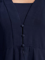 A-Linien quadratisches Tee-Länge Chiffon Mutter-der-Braut-Kleid