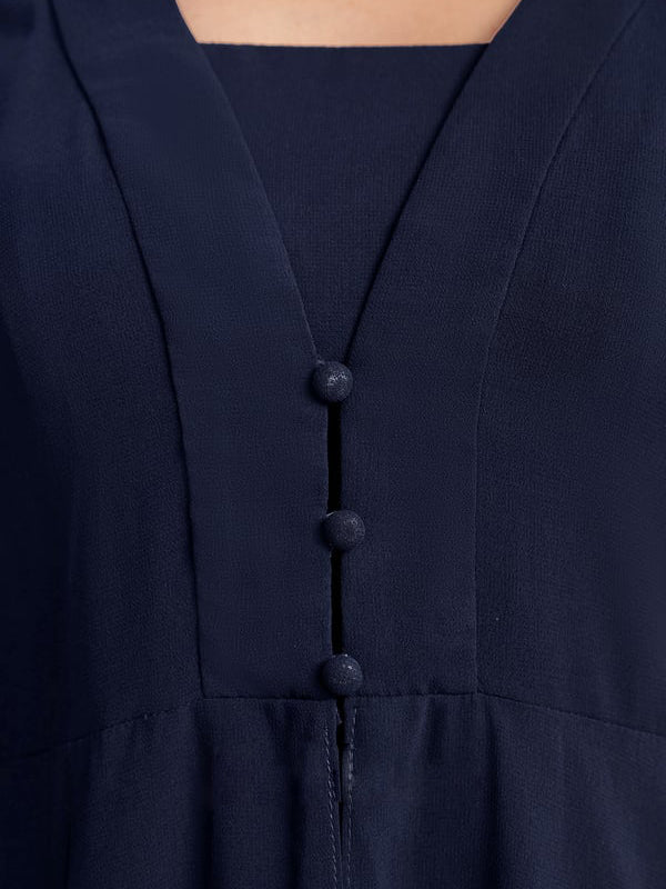 A-Linien quadratisches Tee-Länge Chiffon Mutter-der-Braut-Kleid