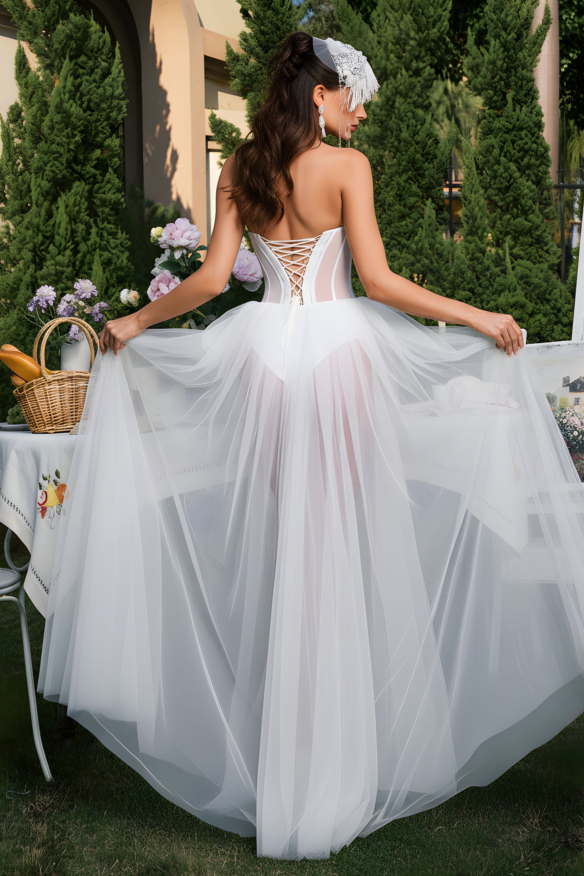 sheer tulle overlay dress Avant Garde Tulle Overlay
