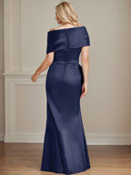 Sheath/Column Off-the-Shoulder Floor-Length Mother of the Bride Dresses