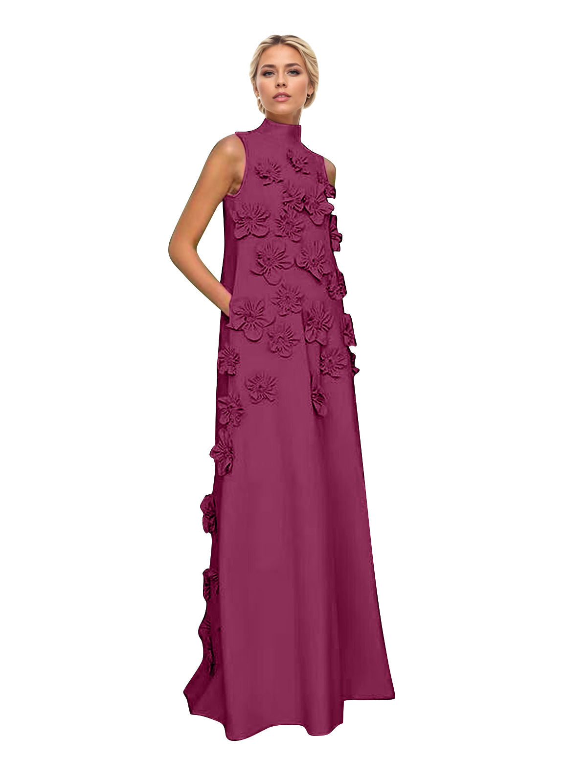 Hank Blumenverziertes Maxikleid