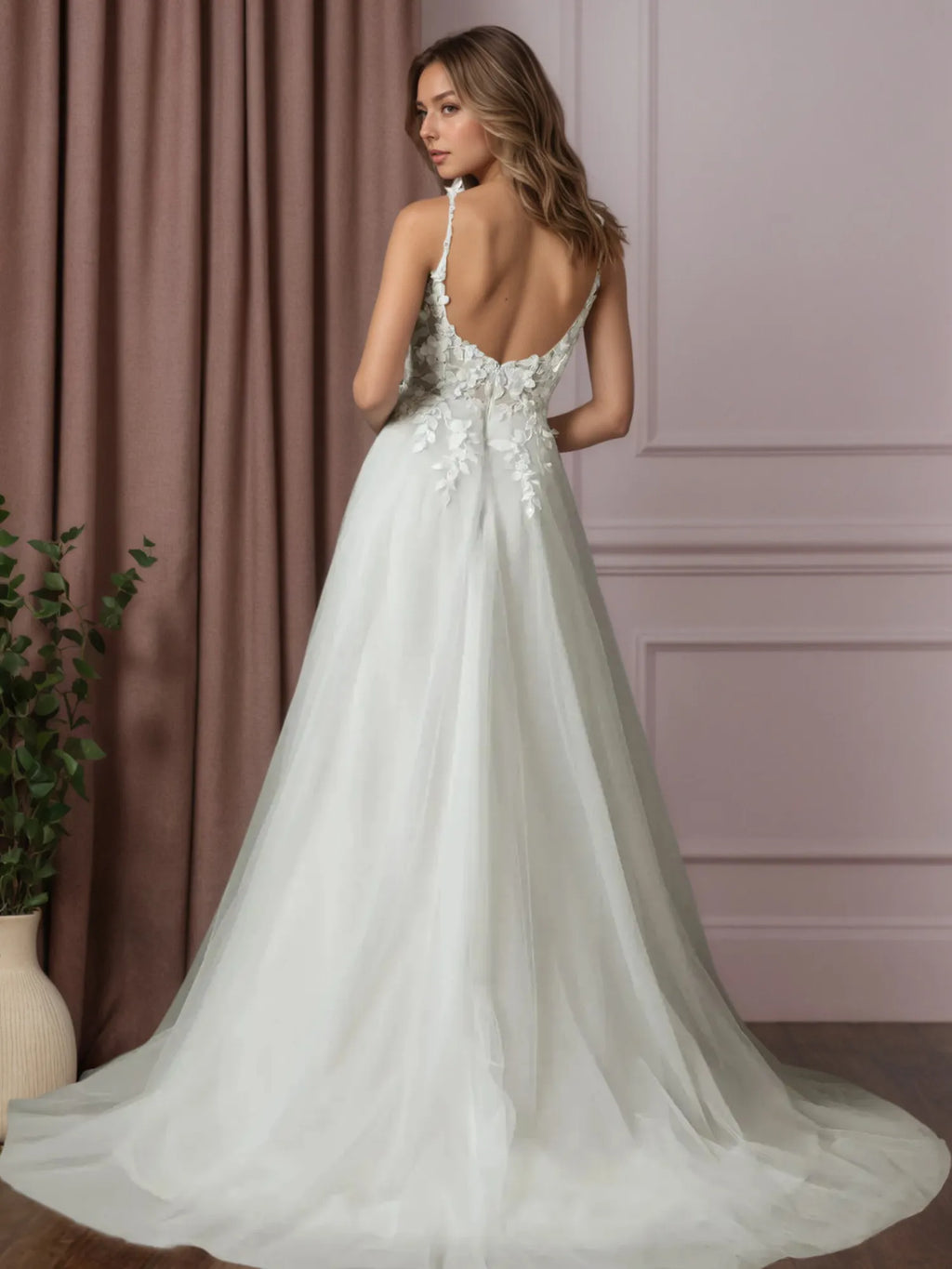 Weißes Ballkleid aus Spitze, Hochzeitskleid