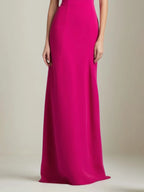 Formal Dress Rose Cowl Neck Floor-Length Dress