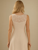 Chiffon-Rock Kleid für Mutter der Braut mit offenem Jackett