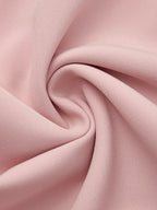 Vestido midi ajustado rosa con volantes, escote de hombros caídos y pedrería Rheinstone