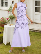 Vestido Longo Hank com Aplicação de Flores
