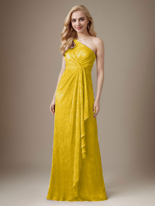Rubinrotes Etuikleid mit einer Schulter aus metallischem Mesh Mutterkleid der Braut