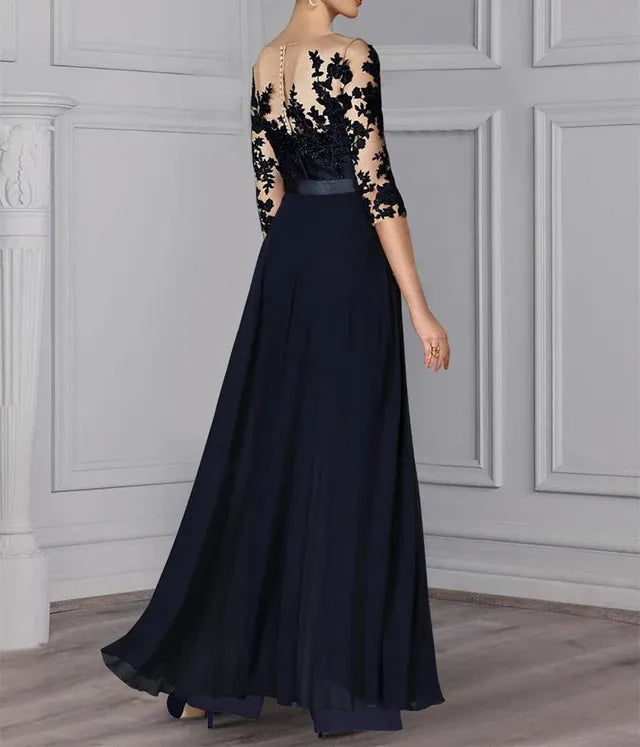 Abiti da madre della sposa a linea A/princess con applicazioni